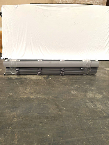 Grey plastic vertical blinds - plastic,