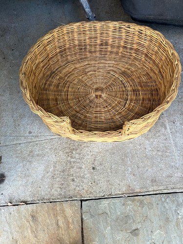 Oval honey wicker dog pet - oval, bed