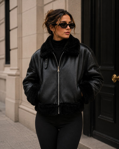 Women black genuine - women's,