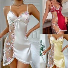 Soft Satin Floral Lace Night