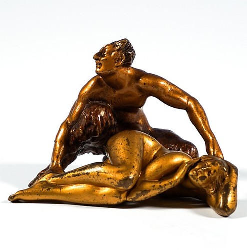 Erotic vienna bronze faun with - erotic,