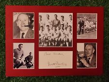 MANCHESTER UNITED  SIGNED DISPLAY By Matt Busby In A4 Mount. Brilliant Rare 1958