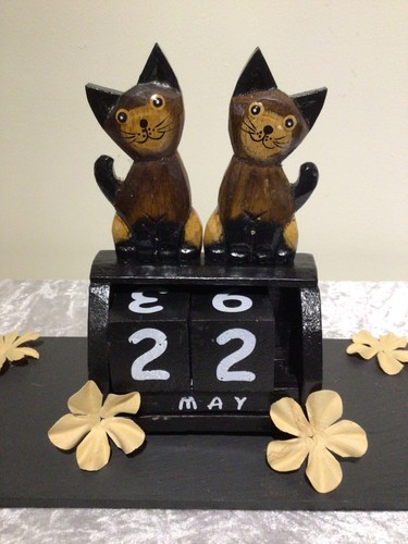 Double cat wooden perpetual - double,