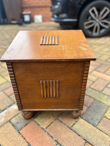 Vintage wooden coal scuttle - wooden,