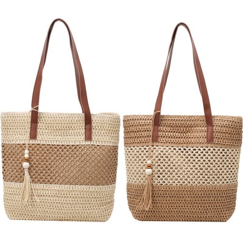 Women straw tote bag with - straw,
