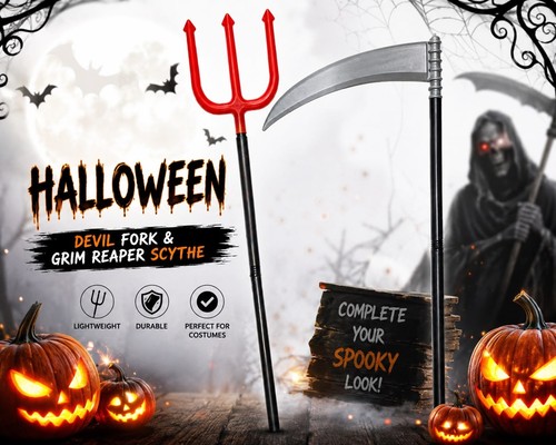 Plastic grim reaper scythe - plastic,