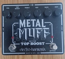 Electro-Harmonix Metal Muff Distortion pedal with Top Boost made in USA