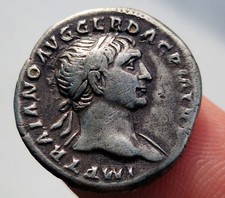 Trajan Silver Denarius - COS V PP SPQR OPTIMO PRINC - Aequitas 3.17g - 19.18mm