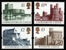 1994 GB QEII Re-etched Castles Harrison P15 x 14 SG1611r - 1614r U/M (JC37)