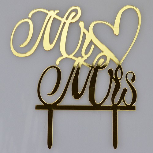 Gold mrs love heart - gold, &