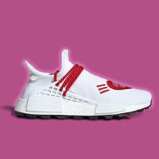 Adidas NMD HU Pharrell Human Made, White Red - UK6 / US6.5, EF7223 ( Deadstock)