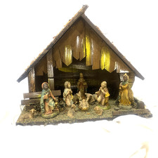 vtg Italian Nativity 11 Pc Set
