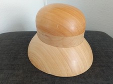 Wooden hat block cloche - block,