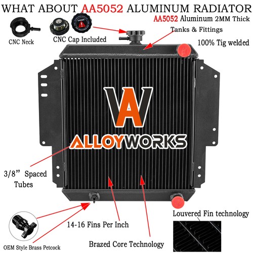 2row aluminum radiator - aluminum,