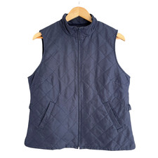 Orvis Womens Quilted Gilet Vest Jacket Medium Blue Outdoors Fishing Equestrian