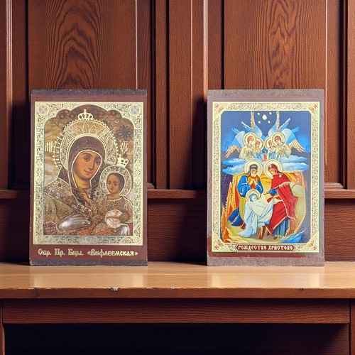 Holy land wooden icons - holy, 9×6cm