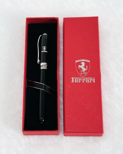 Ferrari black rollerball pen - black,