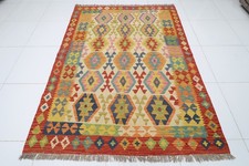 6x8 ft Geometric Wool Kilim
