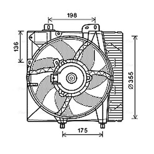 Radiator fan for peugeot 207 - radiator,