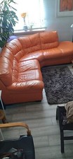 Large leather corner sofa