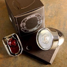 Still Classic Vintage Metal Bicycle light Front / Rear or Pair Silver