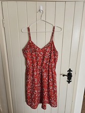 Red Floral Skater Dress