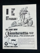 Original Lambretta Pacemaker 150 GT 200 Advertising Campaign Leaflet