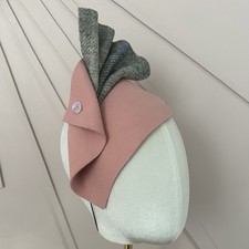 Blush Pink Wool Fascinator Hat
