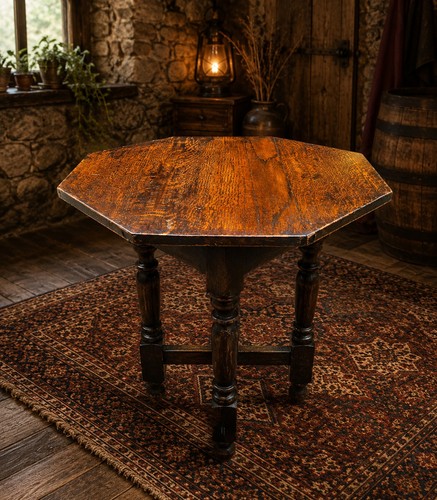 Antique oak folding - folding, side