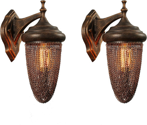 Pack rustic wall light amber - pack,