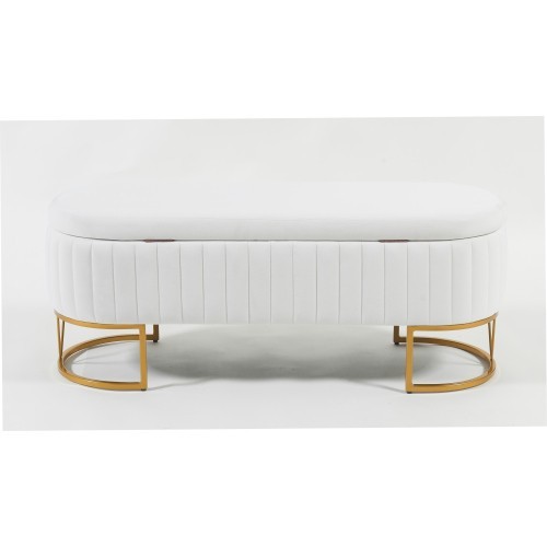 Bedroom bench oval velvet - an,