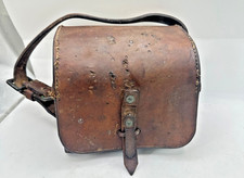 ww2 BRITISH ARMY  ammunition grab bag cartridge bag leather
