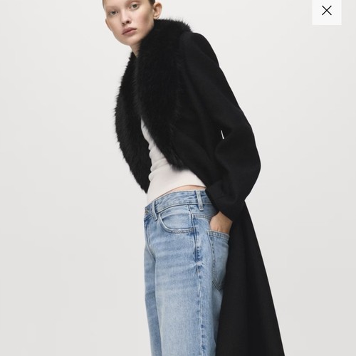 Mango manteco wool black - black, long