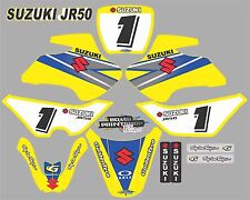 Suzuki JR50 Graphics Decals Fullset laminated stickers motocross 