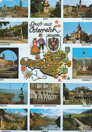 Old postcard greetings - , from