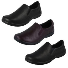 Ladies Padders Leather Slip On Extra Wide Dual Fitting Formal Shoes 'Nico'
