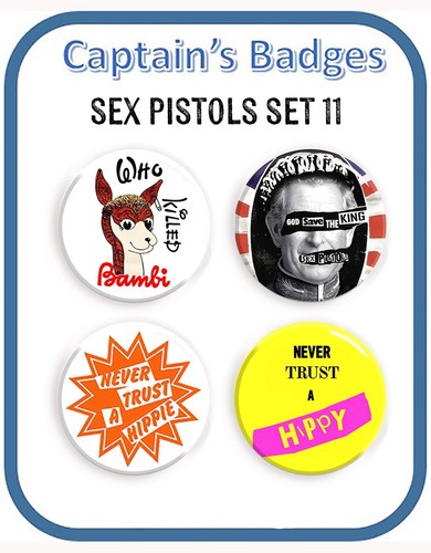 Set sex pistols badges - set, 4