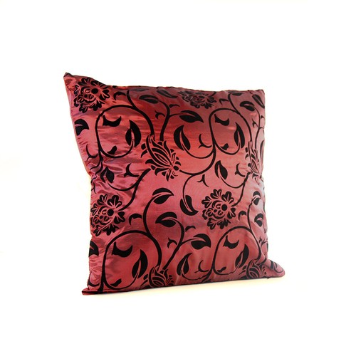 2pcs flock damask cushion - x,