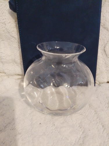 Vintage clear glass squat - glass,