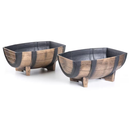 Rustic wood look plastic half - rustic,