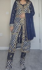 Navy Blue, Silver & Gold