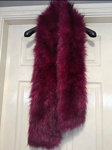 Cerise and black faux - and,