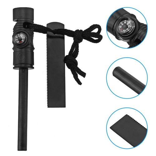 Camping compass flint lighter - compass,