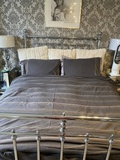 Debenhams Brown & Yellow Stripe king-size duvet cover 2 Pillowcases