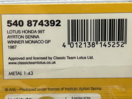 Minichamps 540 874392 - 540, lotus