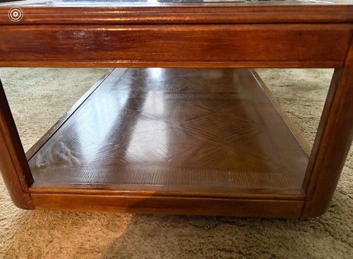 Coffee table large solid - coffee, wood