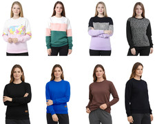 Ladies Womens Sweatshirt Plain