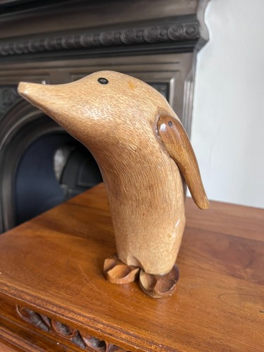 Wooden penguin bamboo 25cm - wooden,