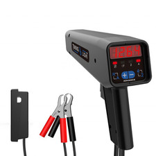 12V Engine Ignition Timing Light with Digital Advance and Rev Counter in Black