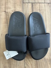 BNWT Zara Black Chunky Padded Sliders EU 40, UK 7